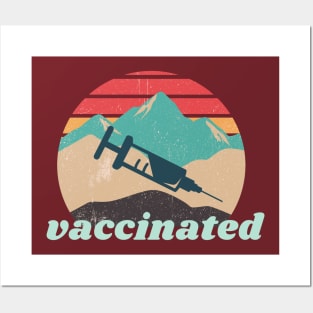 Vaccinated Retro Sunset Posters and Art